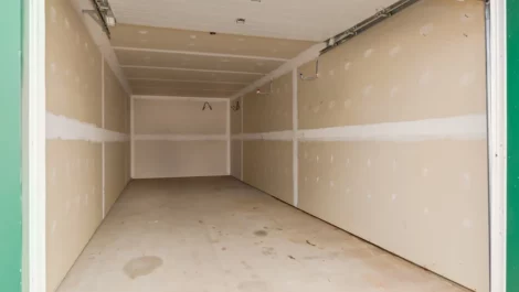 Inside a storage unit