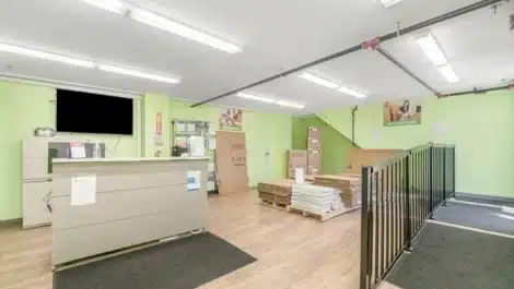 Clean self storage customer service area