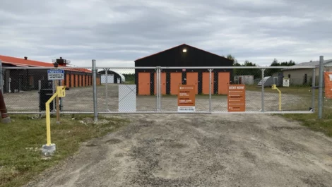 Secure access gate at self storage facility in TImmins