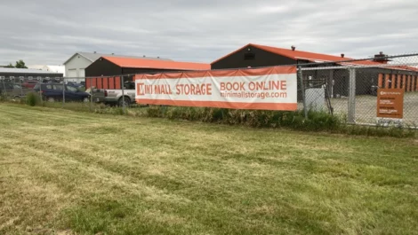 outside gate at self storage facility