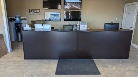 Front desk area