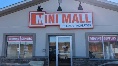 front door of self storage office