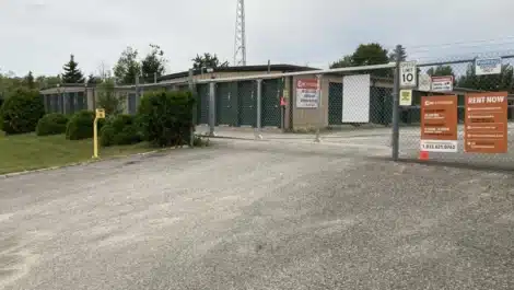 secured access gate at self storage facility in Timmins