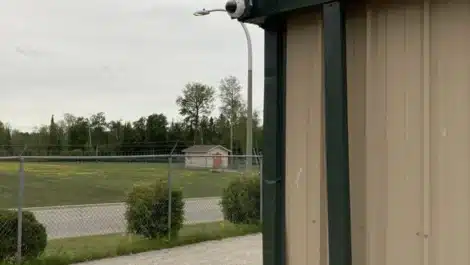 security camera at self storage facility