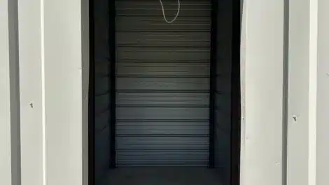 Inside small self storage unit