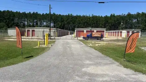 secure gate at self storage facility