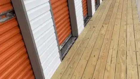 well maintained access to self storage units