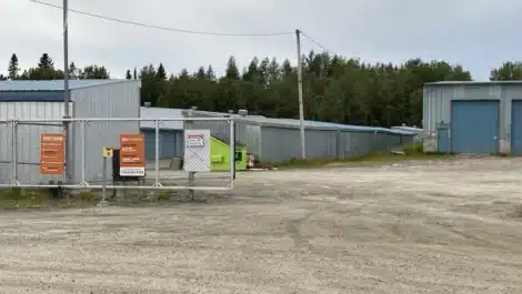 Secure gate at self storage facility in Timmins