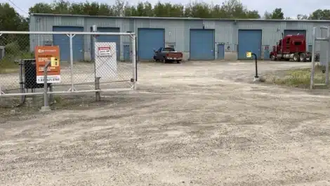 Secure gate at self storage facility