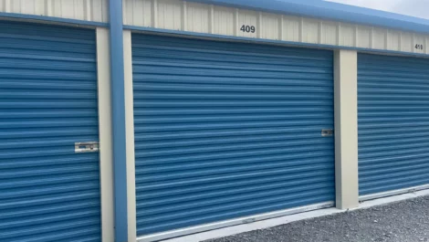 rows of self storage units