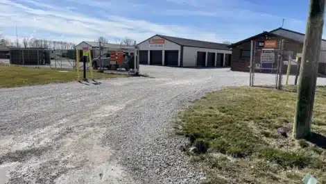 main entrance to self storage unit