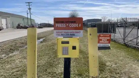 secure keypad access to self storage facility