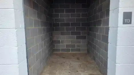 inside of small sized self storage unit