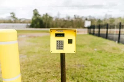 gate keypad at Mini Mall Storage in Conroe