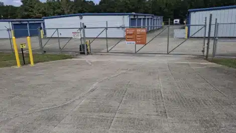 secure gate at self storage