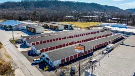 aerial view of Mini Mall storage Ooltewah Lumber lane