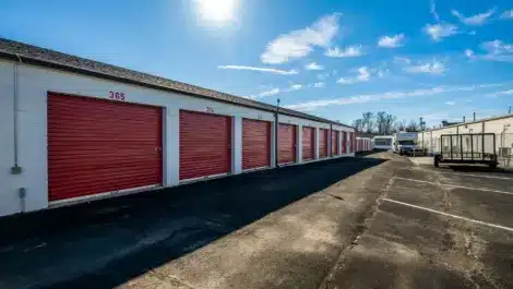 A row of Large size Self storage units