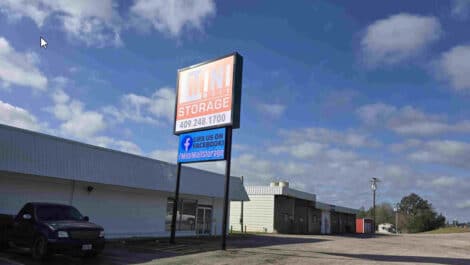 Front view of self storage facility