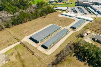 Overhead view of Mini Mall Storage in Jasper