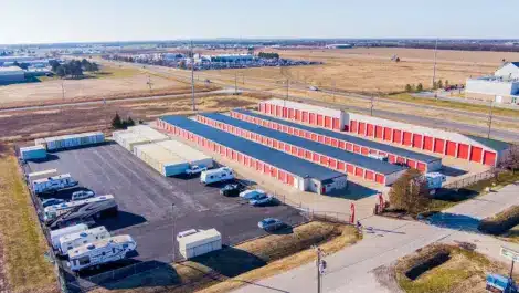 Aerial view of Mini Mall Storage in Salina