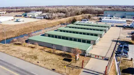 Aerial view of Mini Mall Self storage facility in Centennial Salina