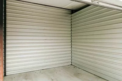 interior of a medium drive up self storage unit