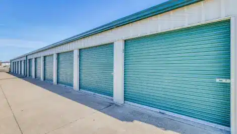Row of large storage units in centennial salina
