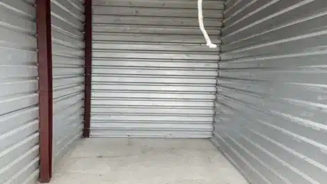 inside small self storage unit in Jasper TX