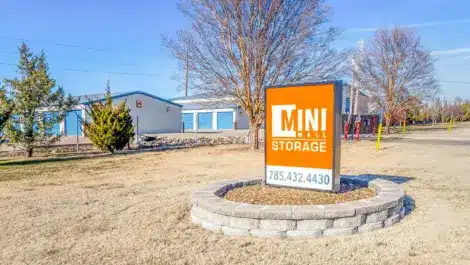 Approach signage of self storage facility