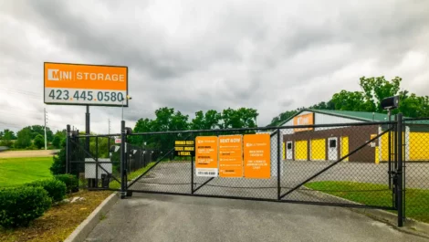 gated and fenced storage facility