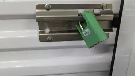 unit lock at self storage facility