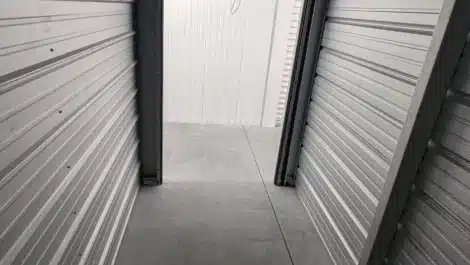 inside small self storage unit