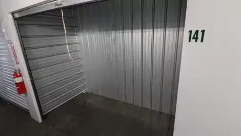 inside small self storage unit