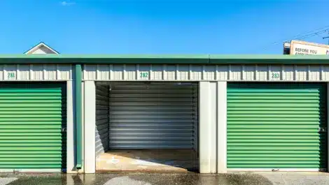 An open medium sized storage unit