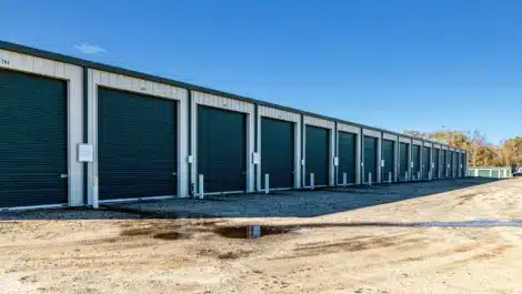 A row of large sized storage units
