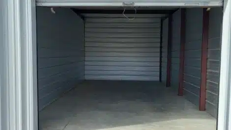 inside small self storage unit in Clarksville