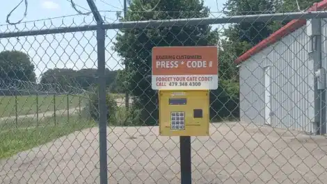secure gate at self storage facility in Clarksville,