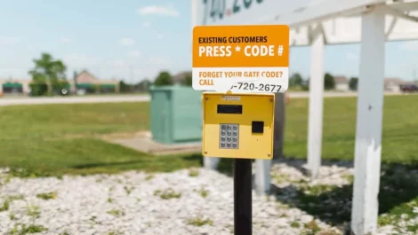 secure keypad access to self storage facility