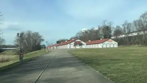 Driveway access to self storage facility