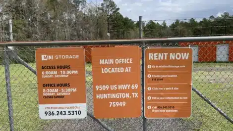 fence to self storage facility