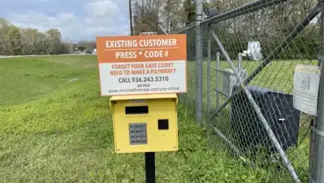 keypad access to self storage facility