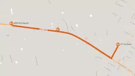 Site map of Mini Mall locations in Huntington