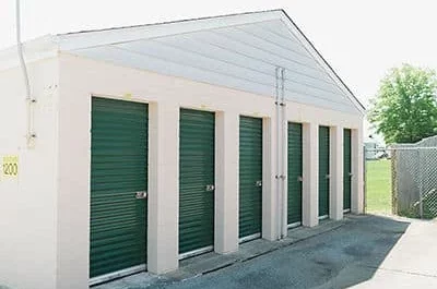 Row of small sized self storage units