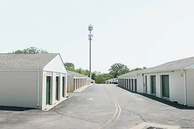 Row of self storage units